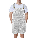sa word cloud Unisex Shorts Suspender Jumpsuit (Model L78)