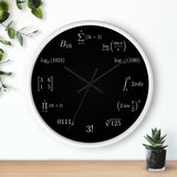 Math Equation Wall Clock — Geeky Mathematical Formula Clock for Students & Teachers