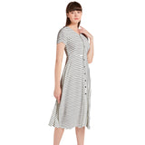 Puff Sleeve Button Through Dress