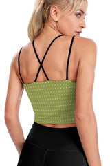 POlka Dot Yoga Top with Bra Pad
