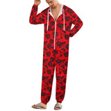 Pajamas One-Piece Zip-Up Hooded Loungewear