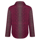 Long Sleeve Blouse (B648) Cropped hem shirt