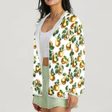 golden pear print 2 Women's Lightweight Sun Protection Hoodie (Model H62)