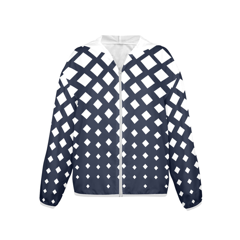 white solid print addsart Women's Lightweight Sun Protection Hoodie (Model H62)