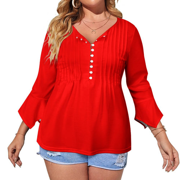 Women&#039;s Ruffled Petal Sleeve Top Women's ruffled petal sleeve top