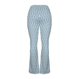 compound leaf print 2A High Waist Crossover Tummy Control Flare Leggings
