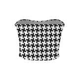bw ht print Basic Backless Tube Crop Top