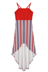 Americana High-Low Spaghetti Strap Dress