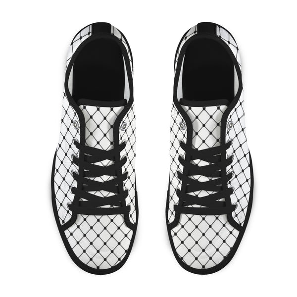 inverted net print 4A Seattle Low Top Women's Shoes (Model 1013-6)