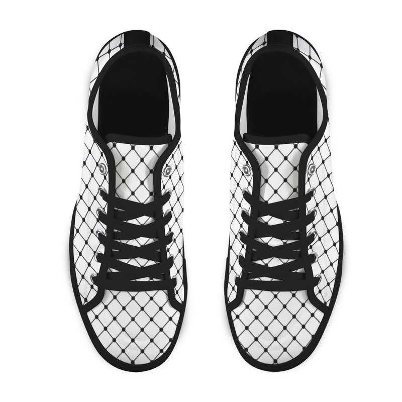 inverted net print 4A Seattle Low Top Women's Shoes (Model 1013-6)