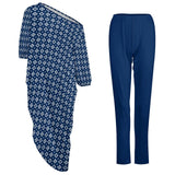 Peacefully Posh Women&#039;s Off Shoulder Two-piece Set Diagonal shoulder two piece set