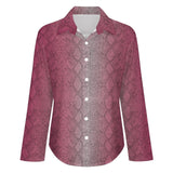 Long Sleeve Blouse (B648) Cropped hem shirt