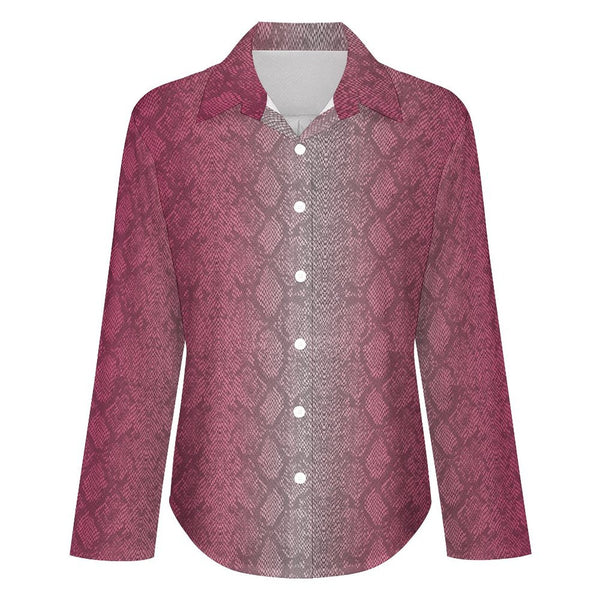 Long Sleeve Blouse (B648) Cropped hem shirt