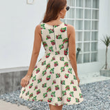 V-Neck Sleeveless Dress (NZ022)  Frocks