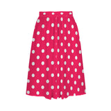 Polka Dots Elastic Waist Pocket Midi Skirt