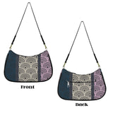 tricolor shell purse print Women's Shoulder Bag-Black Strap (Model 1748)