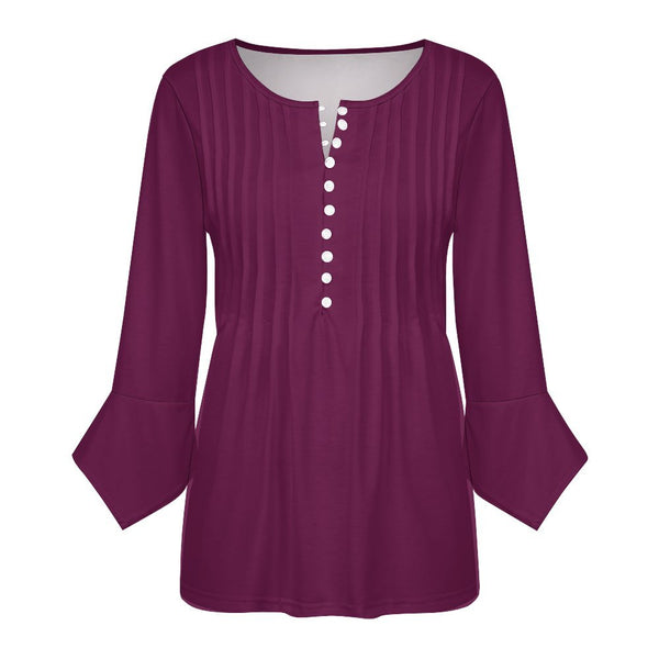 Women&#039;s Ruffled Petal Sleeve Top Women's ruffled petal sleeve top