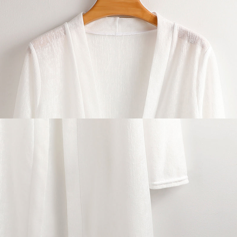 Black Women&#039;s Mid-Length Cardigan