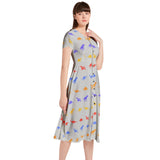 Puff Sleeve Button Through Dress