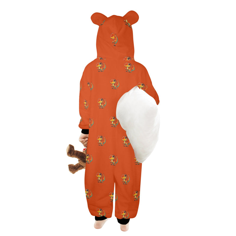 dinosaur pajama print 10 One-Piece Zip up Hooded Pajamas for Little Kids