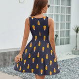 V-Neck Sleeveless Dress (NZ022)  Frocks