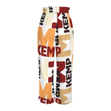 rust solid print 2A Strappy Elastic Waist Wide Leg Pants with Pockets