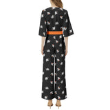 Dolman Sleeve Belted Wide Leg Jumpsuit