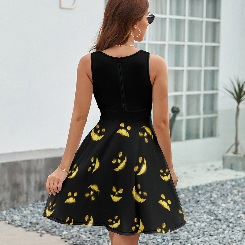 V-Neck Sleeveless Dress (NZ022)  Frocks