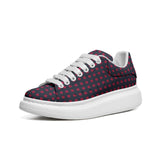 Unisex Non Slip Lace Up Faux Leather Sneakers