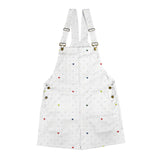 fuchsia rose emerald green greek key print 4 Unisex Shorts Suspender Jumpsuit (Model L78)