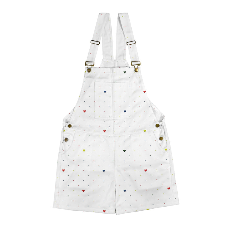 fuchsia rose emerald green greek key print 4 Unisex Shorts Suspender Jumpsuit (Model L78)