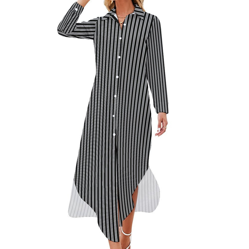 Button-Up Long Sleeve Shirt Dress Long sleeved shirt dress