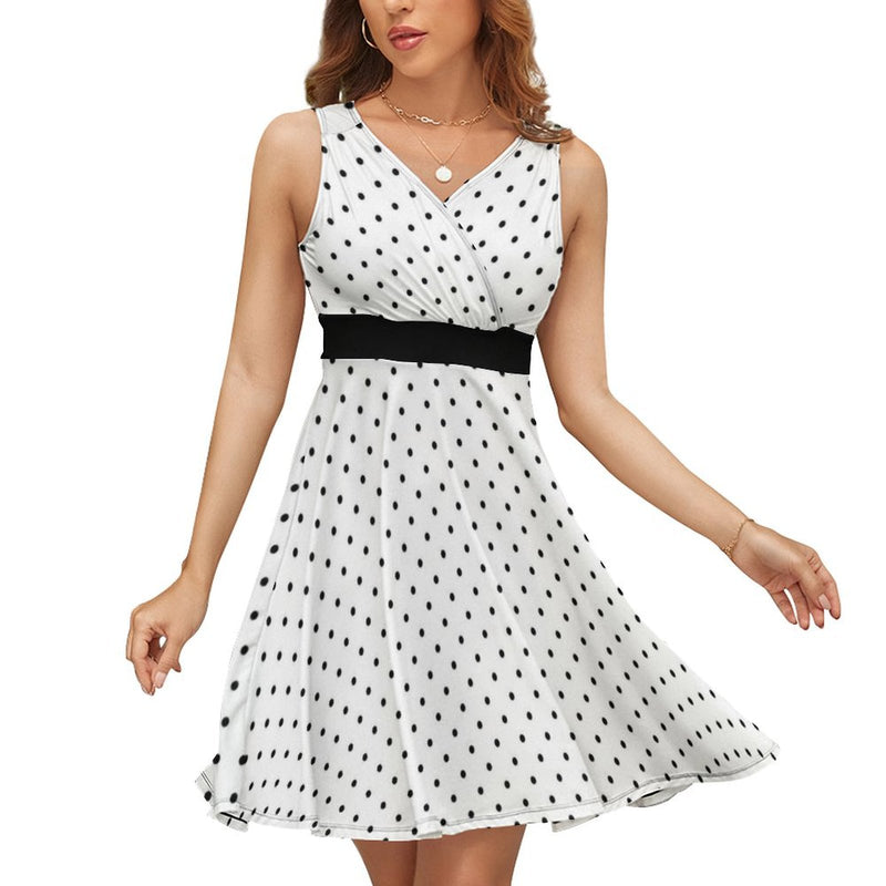 V-Neck Sleeveless Dress (NZ022)  Frocks