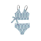 compound lg print 4A Knot Side Bikini Swimsuit (Model S37)