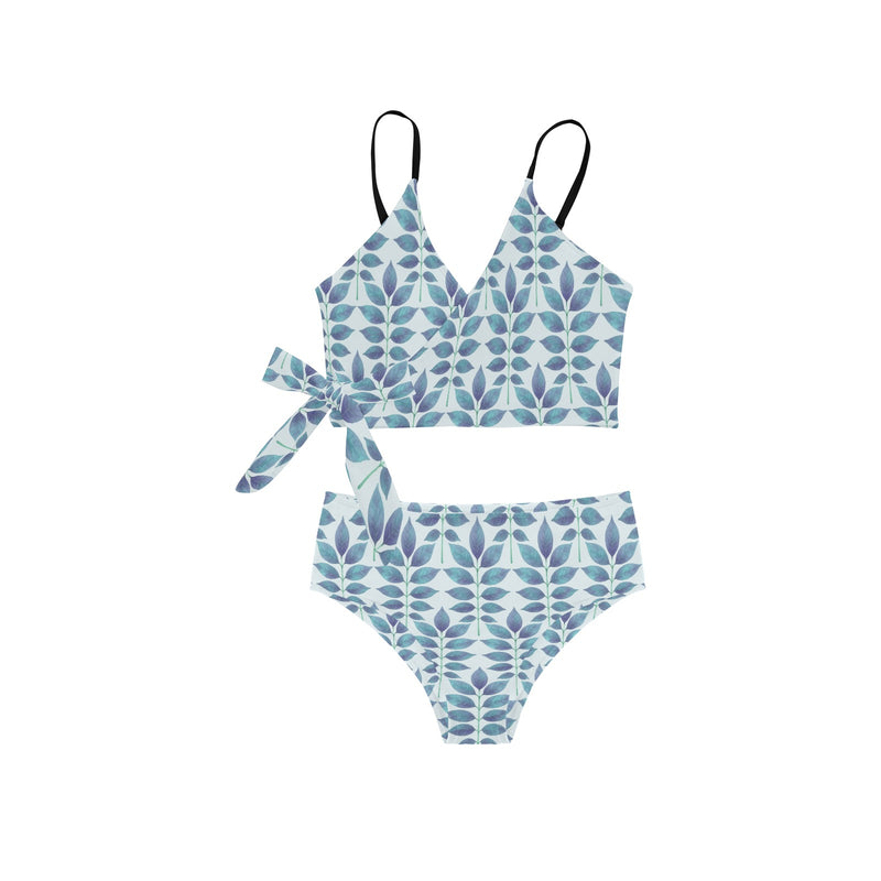 compound lg print 4A Knot Side Bikini Swimsuit (Model S37)