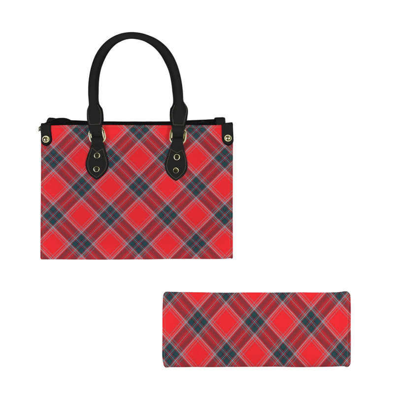 tartan 3A PU Leather Handbag-Small (Model 1747)