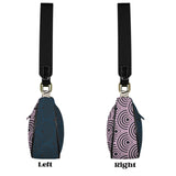 tricolor shell purse print Women's Shoulder Bag-Black Strap (Model 1748)