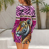 Hollow Slim-Fit Dress Slim dress with hollow waist