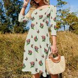 Monarch Milkweed Medley Women's Sweetheart Flare Dress