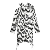 Long sleeved off shoulder skirt Off-Shoulder Hooded Dress