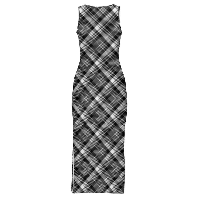 Sleeveless Bodycon Side Slit Long Dress Split cheongsam