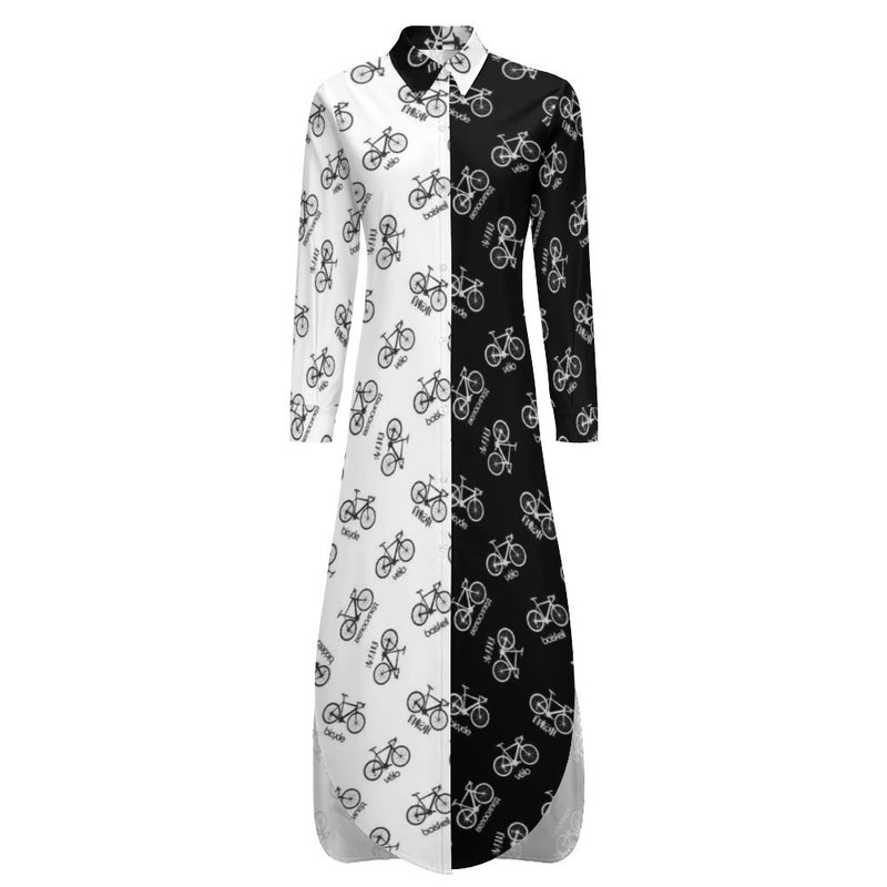 Button-Up Long Sleeve Shirt Dress Long sleeved Shirt Dress White / 2XL Button-Up Long Sleeve Shirt Dress Long sleeved Shirt Dress White / 2XL
