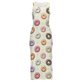 Sleeveless Bodycon Side Slit Long Dress Split cheongsam