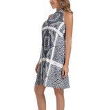 Tie Back Halter Neck Flared Dress