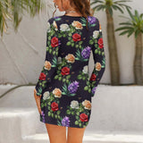 Hollow Slim-Fit Dress Slim dress with hollow waist