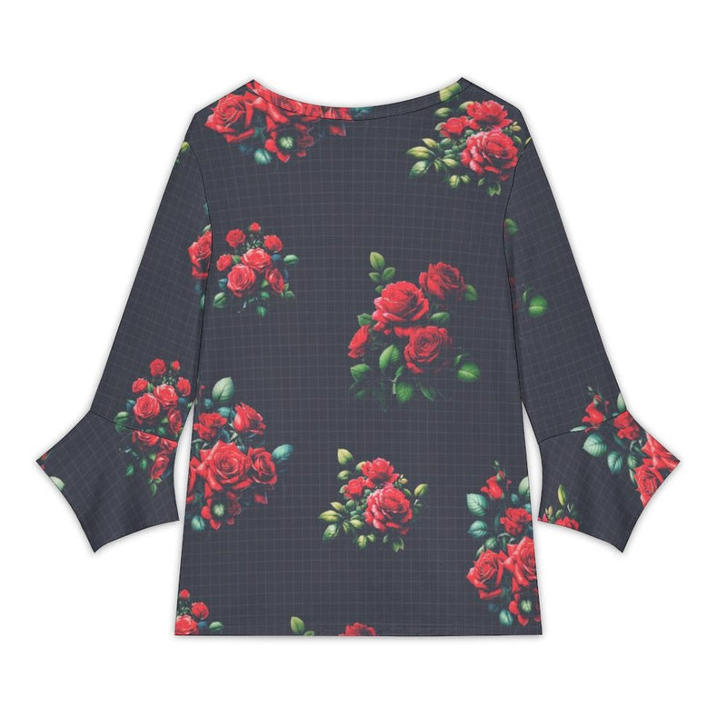 Women&#039;s V-Neck Petal Sleeve Blouse Petal sleeve top