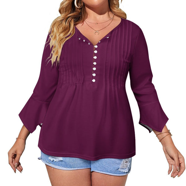 Women&#039;s Ruffled Petal Sleeve Top Women's ruffled petal sleeve top