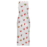 Sleeveless Bodycon Side Slit Long Dress Split cheongsam