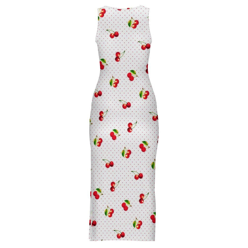 Sleeveless Bodycon Side Slit Long Dress Split cheongsam