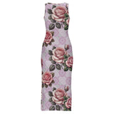 Sleeveless Bodycon Side Slit Long Dress Split cheongsam